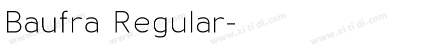 Baufra Regular字体转换